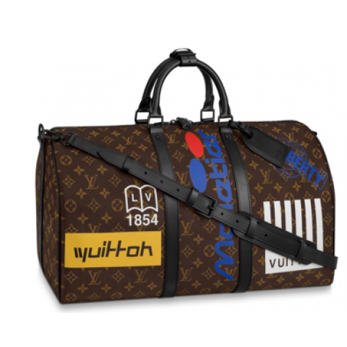 Louis Vuitton оригинална чанта KEEPALL BANDOULIERE 50 M44643 M44642 Кестен