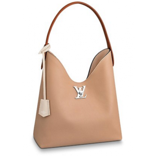 Оригинална чанта Louis Vuitton LOCKME HOBO M44330 Бежова