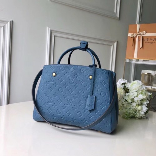 Оригинална чанта Louis Vuitton MONTAIGNE MM M44311 синя