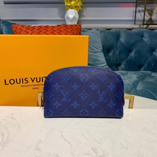 Оригинална козметична чанта Louis Vuitton Monogram PM M52030 синя
