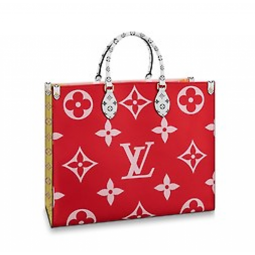 Оригинална чанта Louis Vuitton ONTHEGO M44569 червена