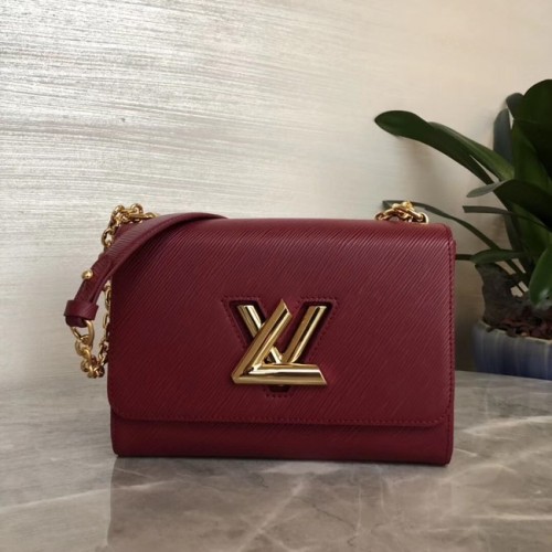 Оригинална чанта Louis Vuitton TWIST MM M53597 бордо