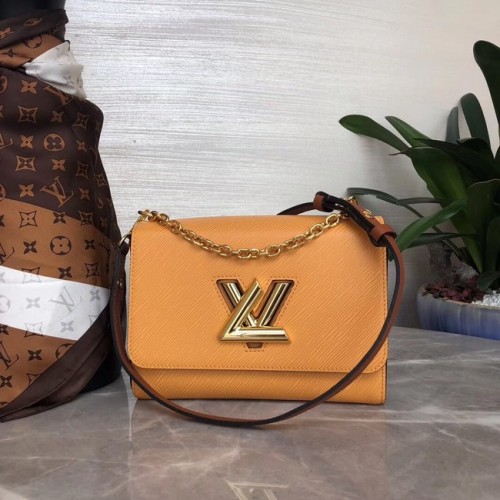 Оригинална чанта Louis Vuitton TWIST MM M53597 жълта