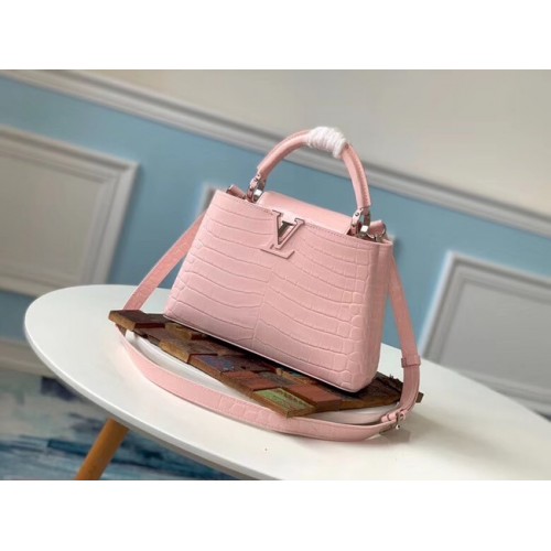 Louis vuitton оригинален крокодил CAPUCINES PM M94587 Eau de Rose