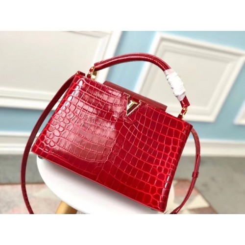 Оригинална чанта Louis Vuitton CAPUCINES PM N93163 червена