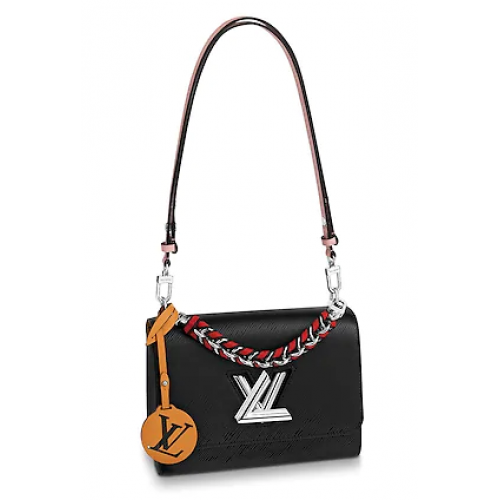 Louis Vuitton оригинална епи кожа TWIST MM M52503 черна