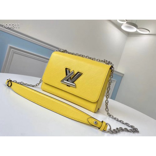 Louis Vuitton оригинална епи кожа TWIST MM M66119 жълта
