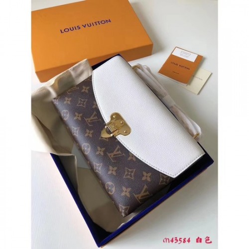 Оригинална монограмна чанта Louis Vuitton от платно SAINT PLACIDE M44274 бяла