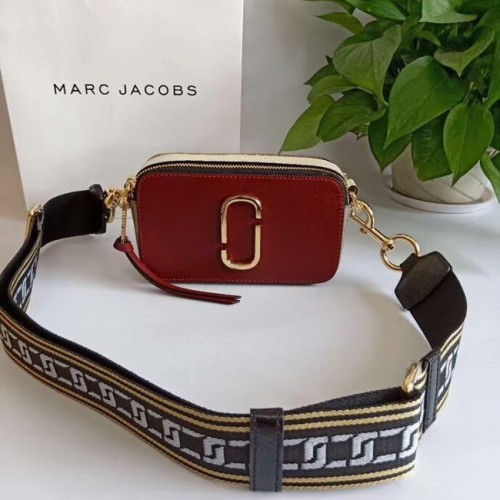Чанта през рамо от сафианова кожа MARC JACOBS Snapshot 23769