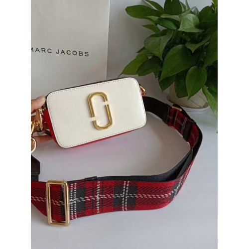 Чанта през рамо от сафианова кожа MARC JACOBS Snapshot 23770