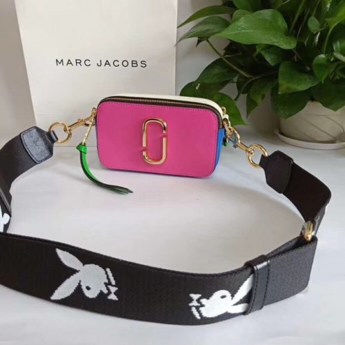 Чанта през рамо от сафианова кожа MARC JACOBS Snapshot 23772