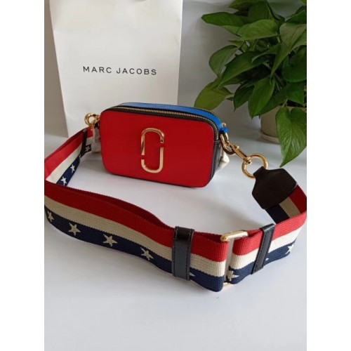 Чанта през рамо от сафианова кожа MARC JACOBS Snapshot 23782