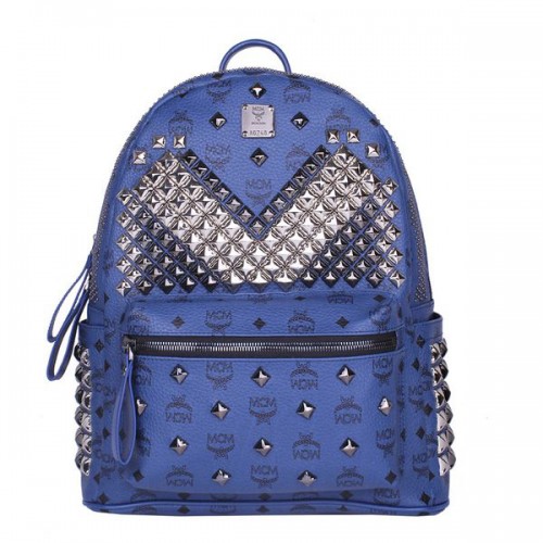 Раница MCM Medium Stark Front с копчета MC4237 в кралски цвят
