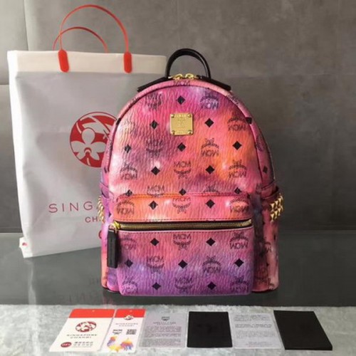 Раница MCM със среден размер и шипове MCM0039 Лилава