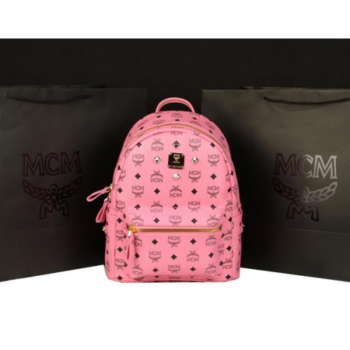 Раница MCM Stark Large от телешка кожа 8004 Розова