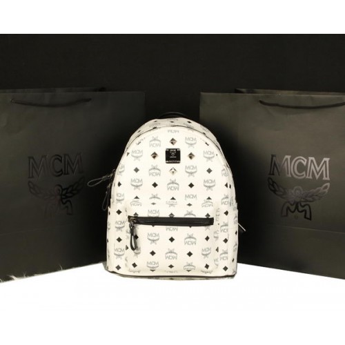 Раница MCM Stark Large от телешка кожа 8004 бяла