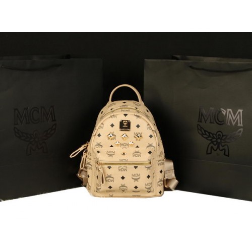 Раница MCM Stark Medium от телешка кожа 8003 цвят кайсия