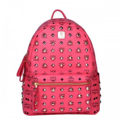Раница MCM Stark Studded Medium MC2089 светлочервена