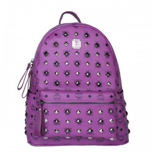 Раница MCM Stark Studded Medium MC2089 в лилаво