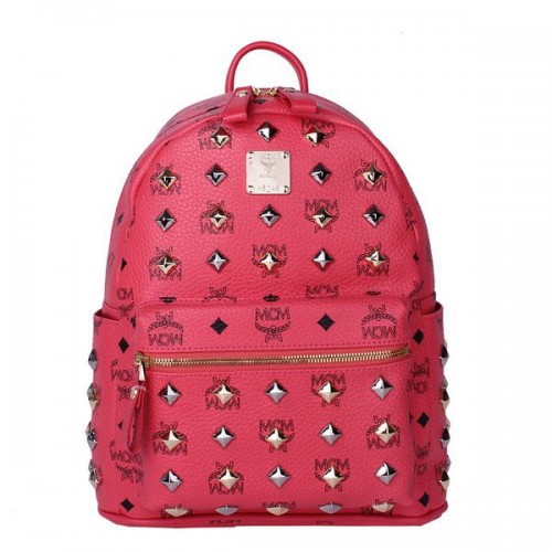 Малка раница MCM Stark Studded MC2089S светлочервена