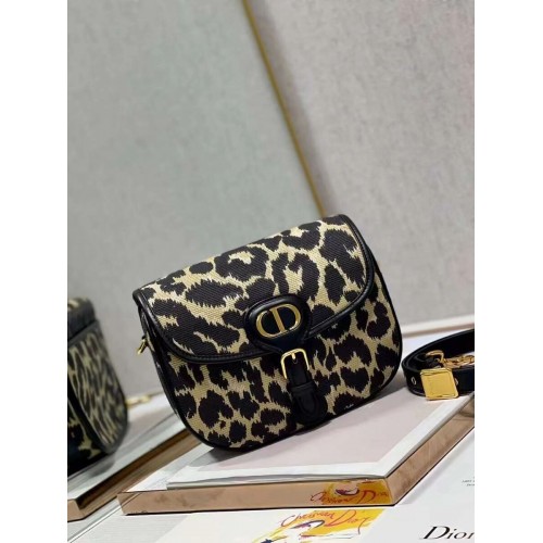 СРЕДНА ЧАНТА DIOR BOBBY Бежова Многоцветна Бродерия Mizza C9268E