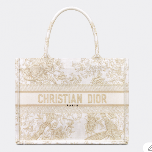 СРЕДНА ЧАНТА DIOR ЗА КНИГИ Dior Jardin dHiver с бродерия и златист метален конец M1296Z
