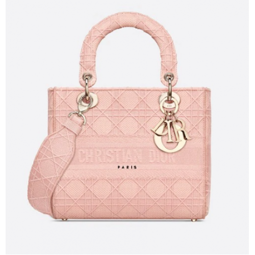 СРЕДНА ДАМСКА ЧАНТА D-LITE Bois De Rose Cannage Embroidery M0565OREY Rose