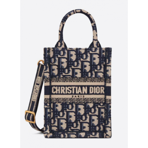 МИНИ ЧАНТА ЗА ТЕЛЕФОН DIOR, Синя коса бродерия Dior, S5555CRIW