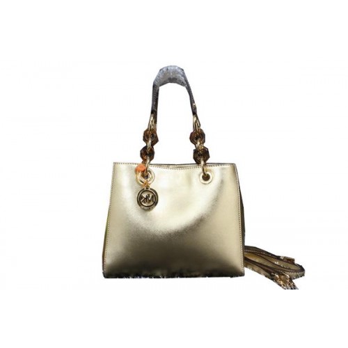 Чанта за пътуване Michael Kors Jet Set Iridescent Leather MK9008 Gold