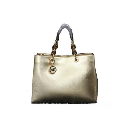 Чанта за пътуване Michael Kors Jet Set Iridescent Leather MK9009 Gold