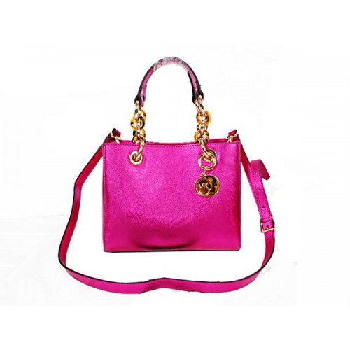 Чанта за пътуване Michael Kors Mini Jet Set от перлена кожа N8861 Rose