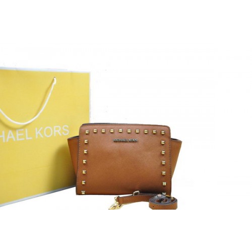 Чанта Michael Kors Mini Selma Messenger MK1888 цвят Wheat