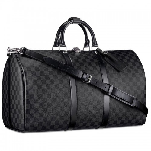 Louis Vuitton Damier Graphite Canvas Keepall 55 каишка N41413