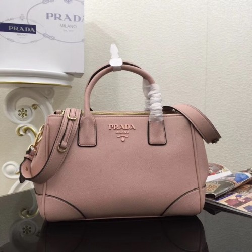 Чанта от телешка кожа Prada 1BA2019 розова