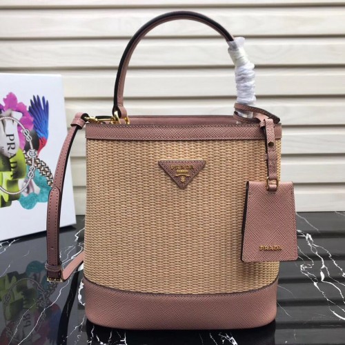 Чанта Prada Double Medium 1BA210 Розова