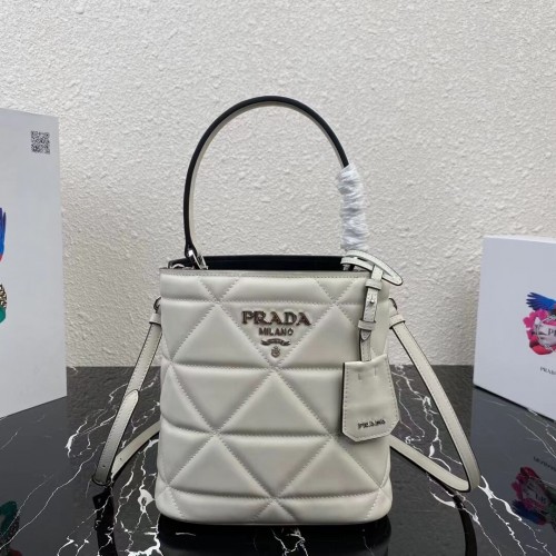 Чанта Prada Spectrum от кожа Nappa 1BG319 бяла