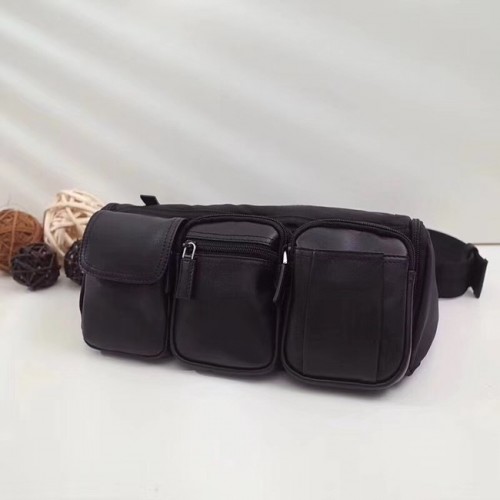 Чанта за колан Prada от найлон и кожа VA0258 черна