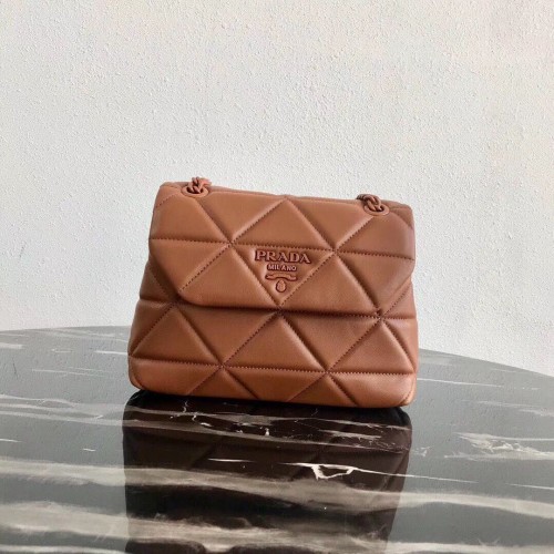 Малка чанта за рамо Prada Spectrum 1BD233 кафява