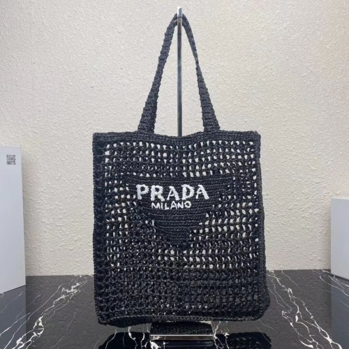 Чанта Prada Raffia 1CH393 черна