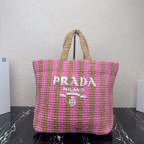 Чанта Prada Raffia 1NE229 розова