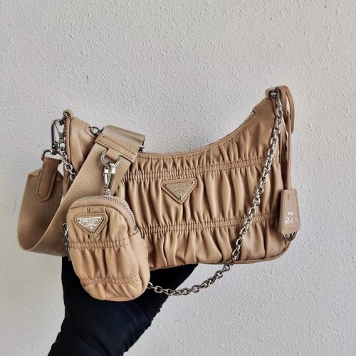 Кожена чанта Prada Re-Edition 2005 1BH20 Biscuits