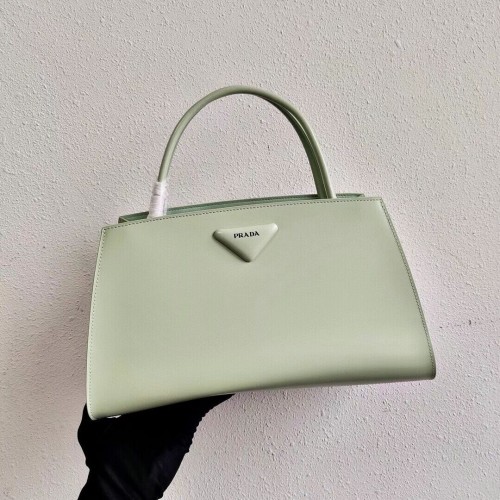 Чанта Prada от кожа Nappa Prada Symbole 1BB327 зелена