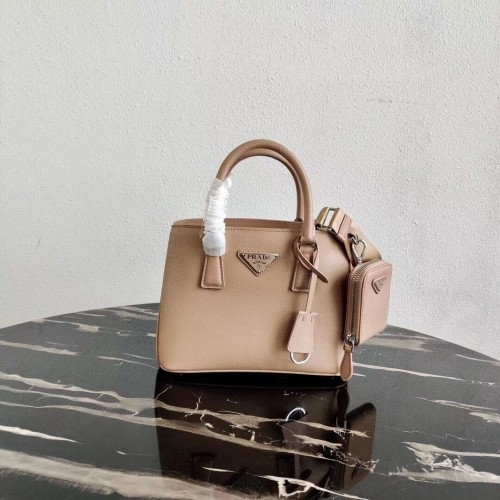 Кожена мини чанта Prada Saffiano 1BA296 розова