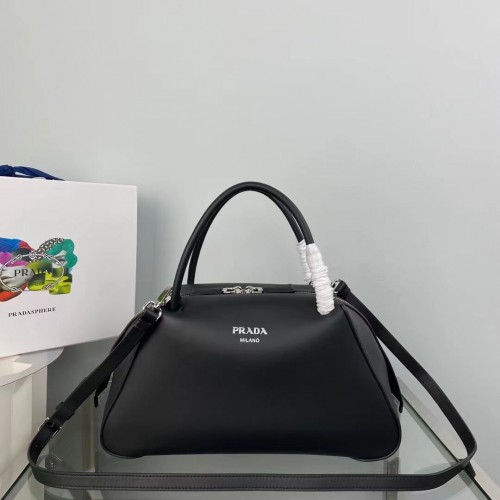 Кожена чанта Prada Supernova 1BD665 черна