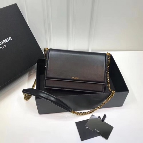 SAINT LAURENT Bellechasse кожена чанта през рамо 513667 черна