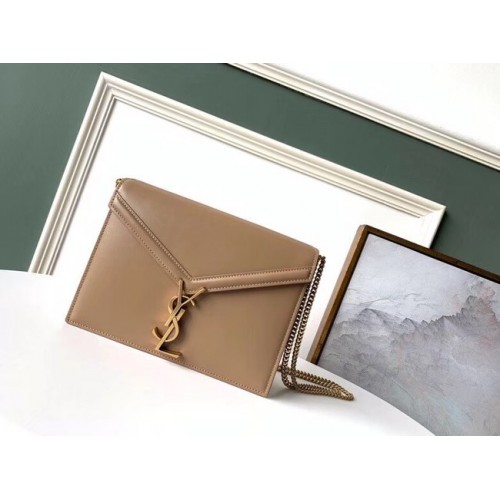 Чанта за през рамо Cassandra от кожа SAINT LAURENT 532750, цвят камила