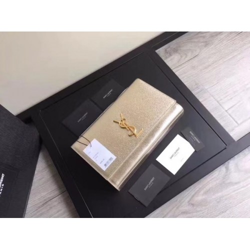 SAINT LAURENT Cassandre кожен клъч 57312 злато