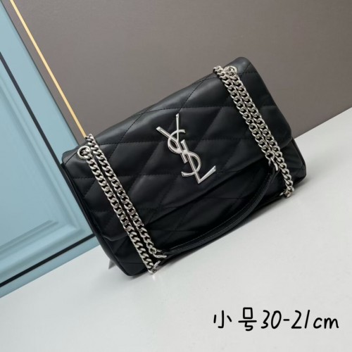 Кожена чанта Saint Laurent Y203737 черна