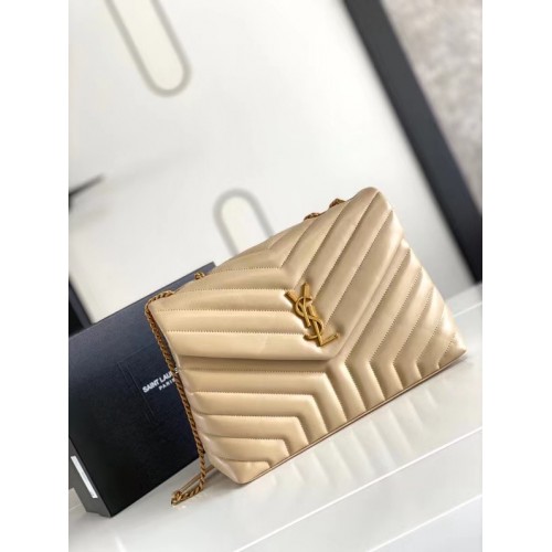 ЧАНТИ SAINT LAURENT LOULOU MEDIUM ОТ КОЖА MATELASSE 459749 ЦВЯТ СЛОНОВА КОСТ