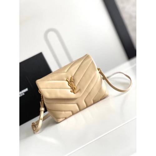 Малък часовник SAINT LAURENT LOULOU от естествена кожа и слонова кост 467072 с метални елементи